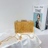 Vintage Dinner Clutch Bag Rattan Acrylic Bag Shoulder Bag Chain Messenger Women'S Bag