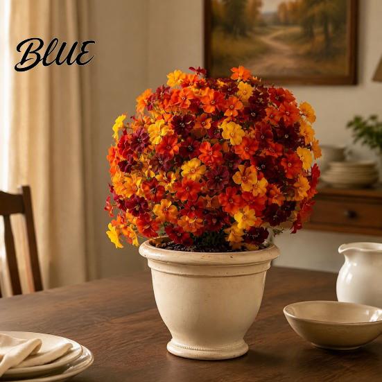 Lifelike Faux Flowers for Every Season Artificial Fall Outdoors Fake Autumn Topiary Ball UV Resistant Mums with Ground Natural Looking Greenery