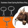 Stainless Steel Bull Nose Pliers for Cattle, Large Size, Punch-Free Spring Type Traction Tool