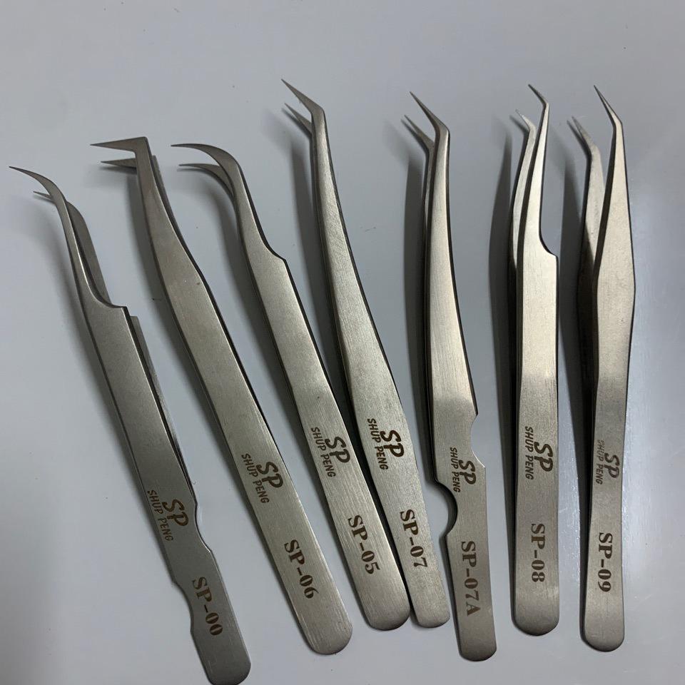 SP Matte Stainless Steel Tweezers for Eyelash Extensions and Electronic Tool Repairs