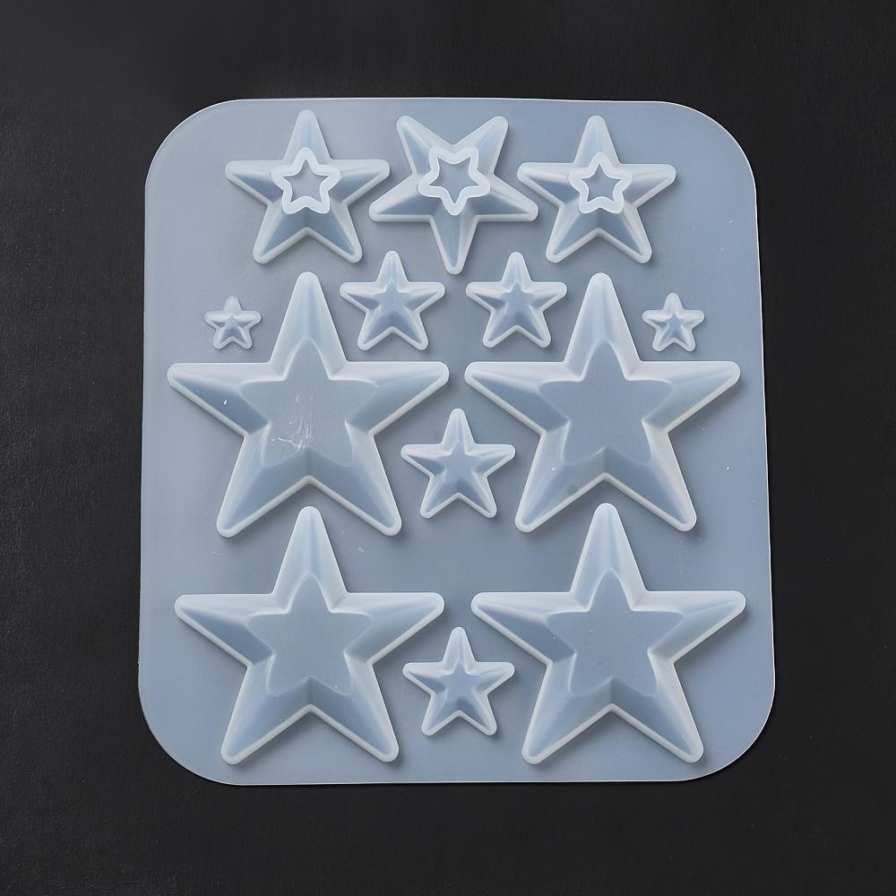 Silikonharz Gießformen für DIY Schmuckherstellung - Sternförmige Cabochon-Formen, UV- & Epoxidharz-kompatibel, 1 Stück, 7-39x9-52mm Innendurchmesser