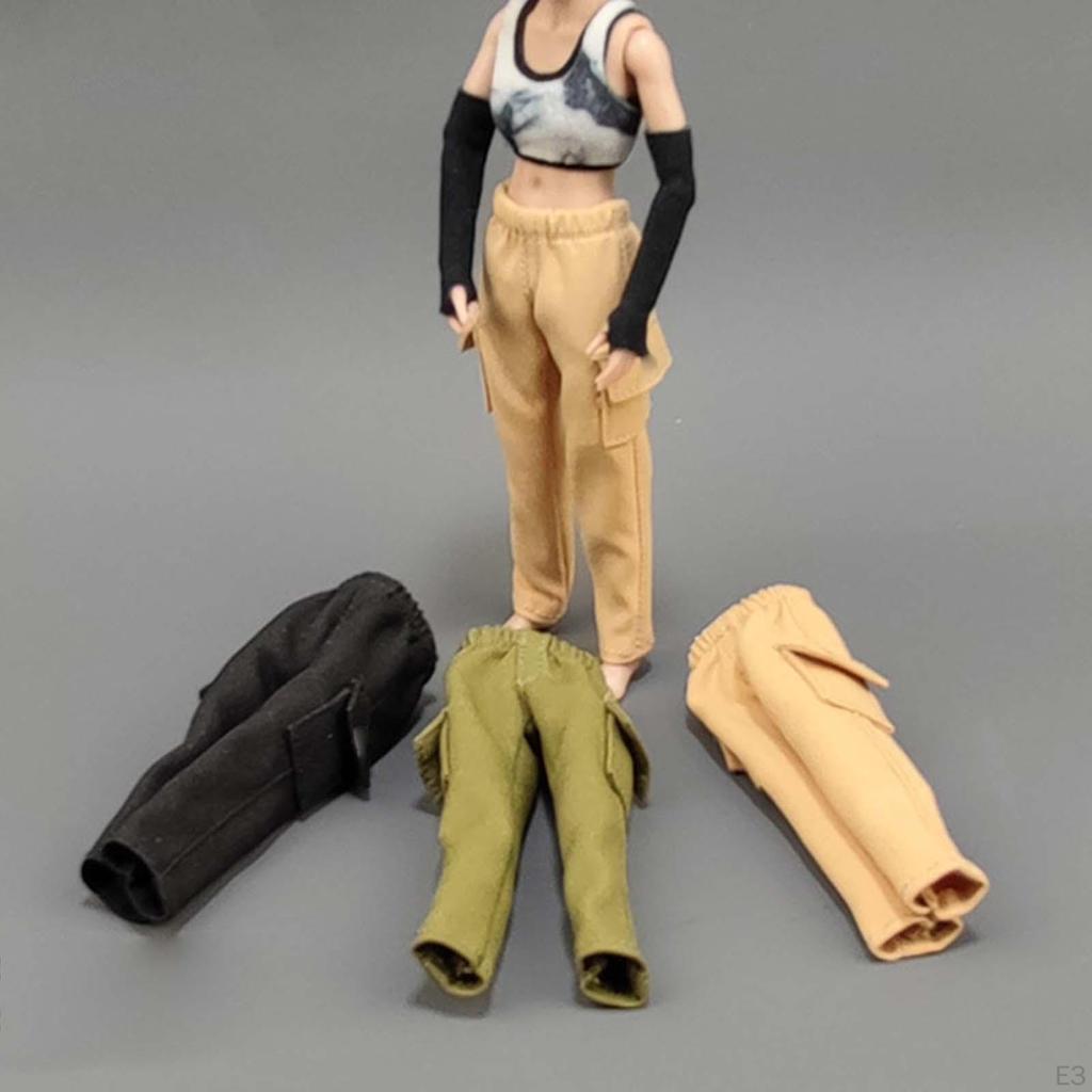 1/12 Damen Freizeithose, Miniatur Handgemachte Puppenkleidung Zubehör für 6 Zoll Modellfiguren