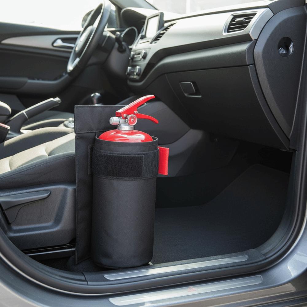 Trunk Mount Fire Extinguisher Holder Wear-Resistant Car Extinguisher Bag  Automotive Interior