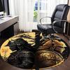 1pc Samurai Armor Chair Carpet for Office Non Slip, Machine Washable Rug for Office, Room Holiday Decor for Christmas, Birthday Polyester