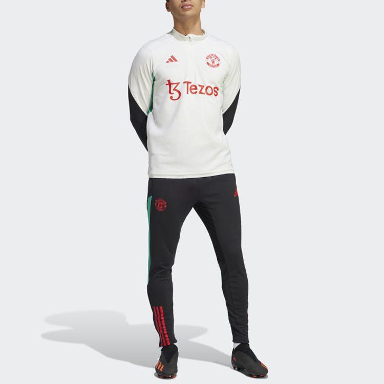 adidas Manchester United Fußballtrikots Herren Weiß Verdickt Gerader Schnitt IA7292