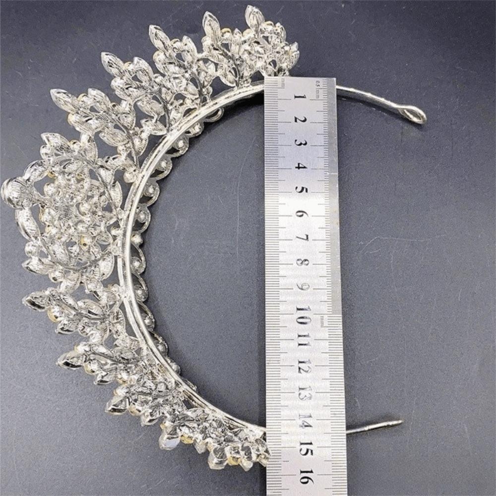 Rhinestone Bridal Crowns Zinc Zinc Alloy Queen Princess Tiara Simple Baroque Pageant Crowns Party Supplies