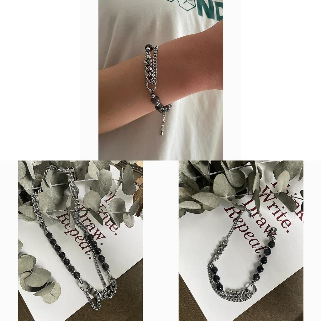 Handmade Geometric Stainless Steel Multilayer Chain Jewelry For Unisex Street Style