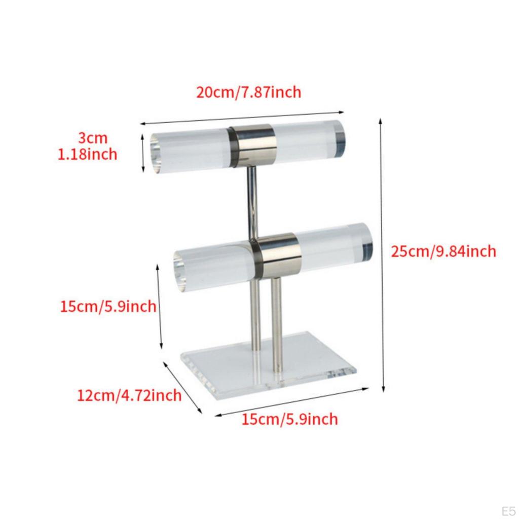 Acrylic Jewelry Display Stand Elegant Design Necklace Rack Thickened Base