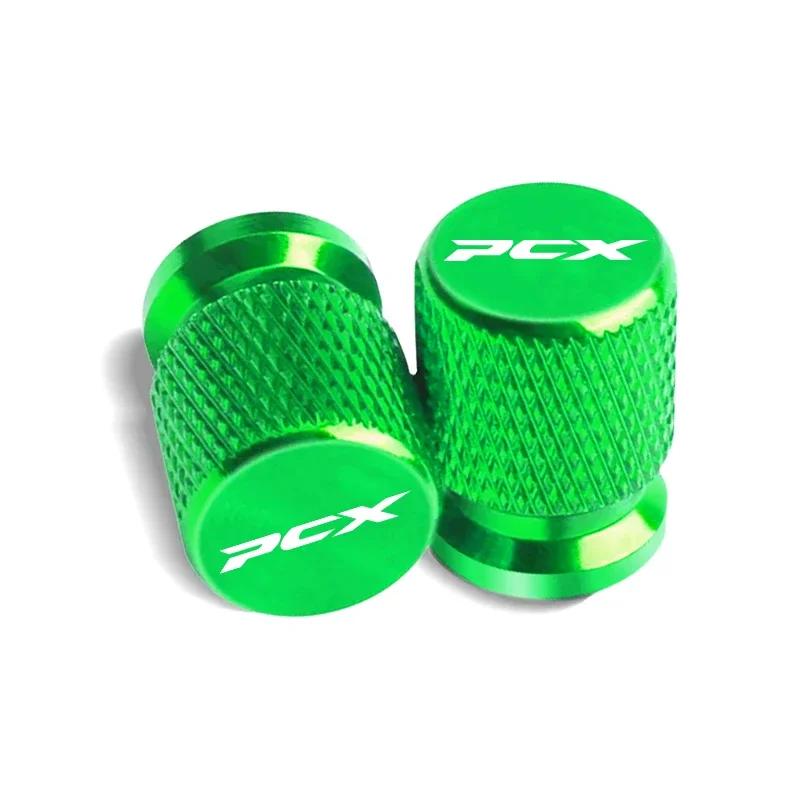 

New Motorcycle CNC Aluminum Tire Valve Air Port Stem Cover Caps 2 Pcs For HONDA PCX 125 150 160 PCX125 PCX150 PCX160 Accessories зелёный