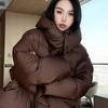 Womens Short Puffer Coat Winter Warm Thick Cotton Jacket Loose Fit Hooded Outerwear Daily Wear