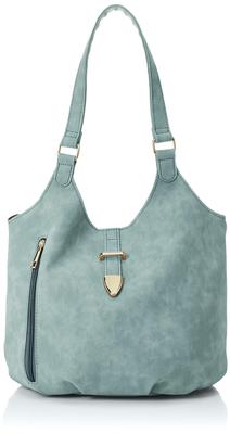 Porta Fortuna Tote Bag, Front Belt Zipper, Plenty of Pockets, 4381, Blue
