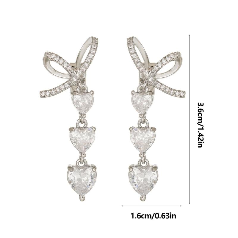Elegant Butterfly And Heart Ear Clip Jewelry For Freeclip 1 2 Wireless Headphones Quality Alloy Clip On Charm Decoration