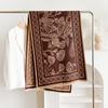 Korean High-End Petal Printing Women'S Imitation Cashmere Thermal Scarf Double-Sided Two-Color Air Conditioner Shawl