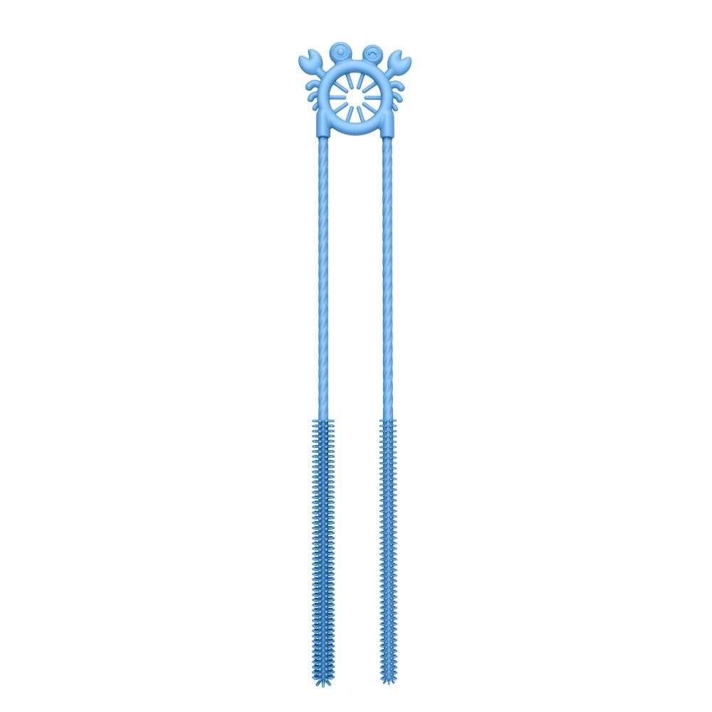 Silicone Straw Cleaning Kit 2-in-1 Bottle Brush Reusable Straw Cleaner Brush Tumblers синий
