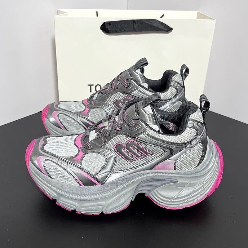 

Женские кроссовки «папины» весна новые универсальные увеличивающие рост платформа повседневные ретро кроссовки верхняя одежда 40 розовый