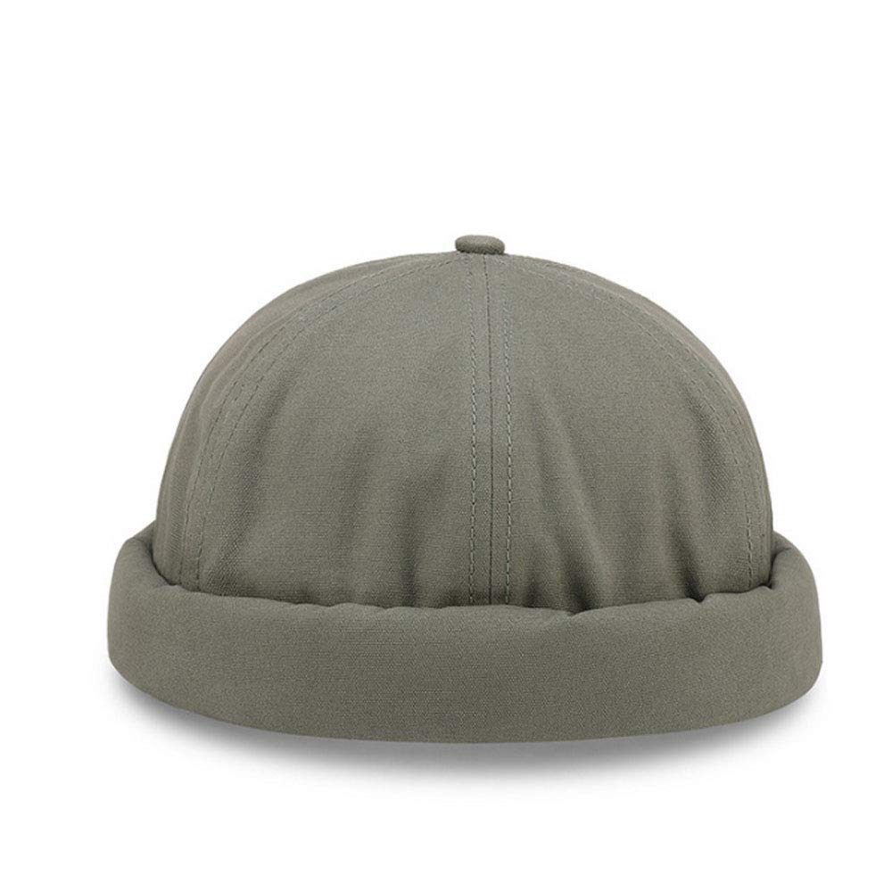 Croogo Work Round Roll and Retro Cap Cap, Brimless, Watch, Fisherman's Cap, Cap, Adjustable, Oversized, Men's Women's, (CT22-Green)