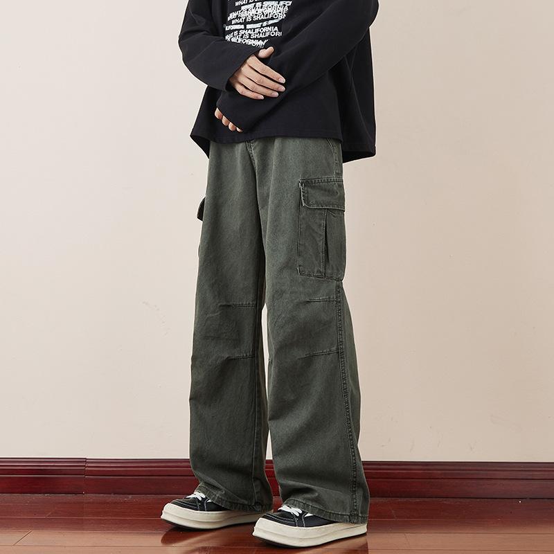 JYL Unisex Cargo Pants American Vintage Spring Paratrooper Denim S светлый кармин розовый
