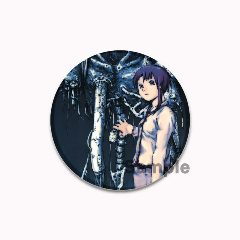 

32/44/58 мм Serial Experiments Lain Pin Round Cartoon Cute Snap-in Brooch for Backpack Cothes Accessories Anime Collection Badge Decoration 58mm