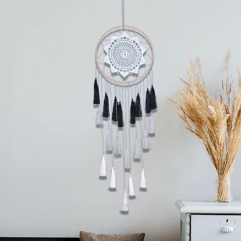 Lace Hand Woven Dream Catcher Net, Silky Nylon Tassel Dream Catcher Net, Home Wall Decoration Dream Catcher Net