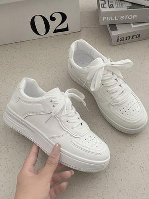 Witte kleine witte schoenen dames lente en herfst 2025 nieuwe sportschoenen veelzijdig Japanse college stijl Europese goederen casual boardschoenen studenten