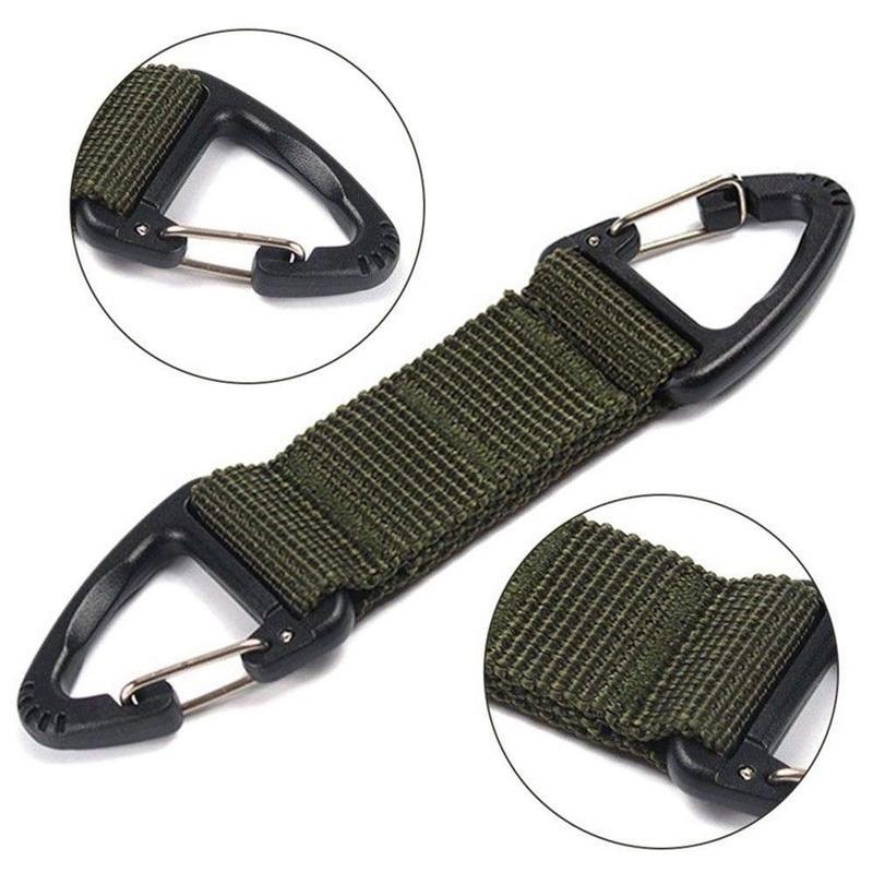 1PCS Outdoor Triangle Buckle Multifunctional Carabiner Webbing Buckle Belt Clip Hanging Key Hook for Climbing Camping Hiking