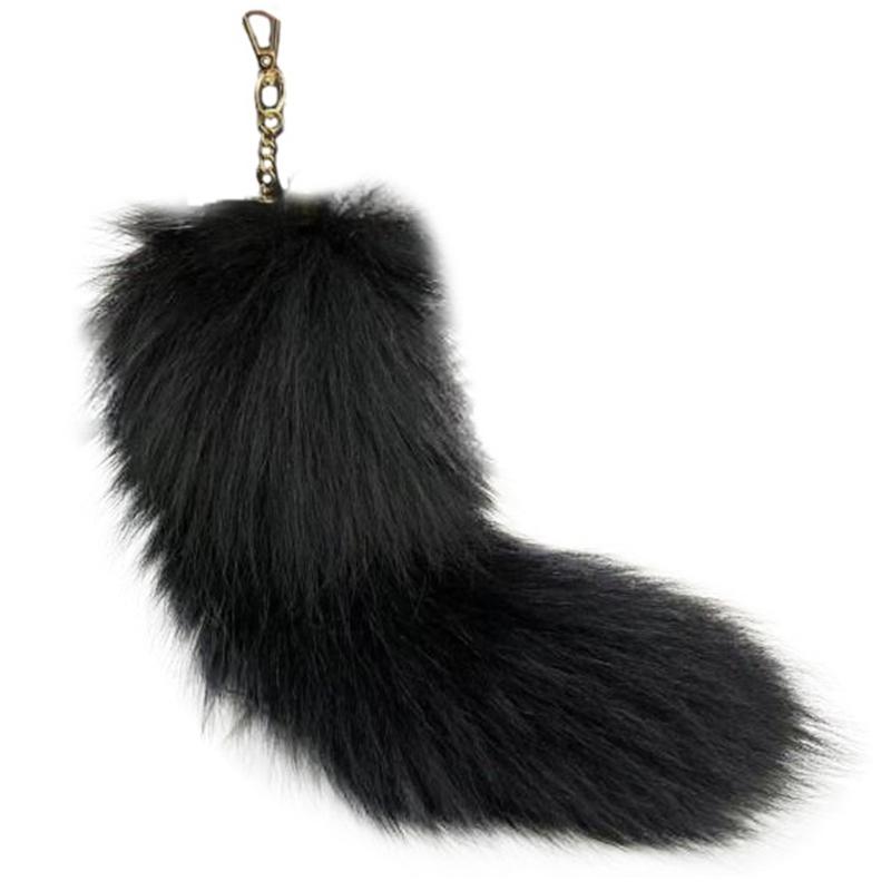 Long Animal Tail Keychain Key Holder with Keychain Clip, Plush Tail Charm Keychain Purse Bag Charm Keychain Pendant