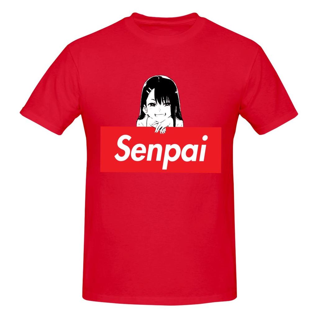 Unisex Senpai Miss Nagatoro T Shirt Vintage Oversized Cotton Crewneck Custom Sleeve Shirts