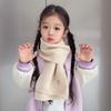Children'S Hat And Scarf Two-Piece Set Autumn And Winter Korean Style Knitted Hat Baby Warm Wool Pullover Hat Scarf