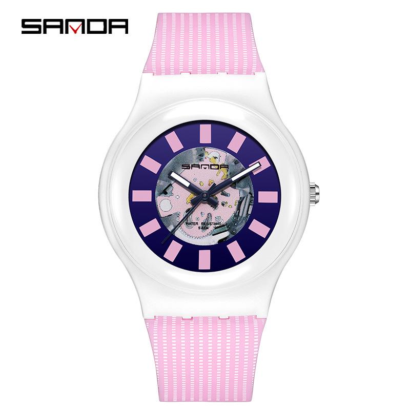 Sanda Luminous Waterproof Quartz Watch - Trendy, Fashionable Design for Men, Women, and Youth