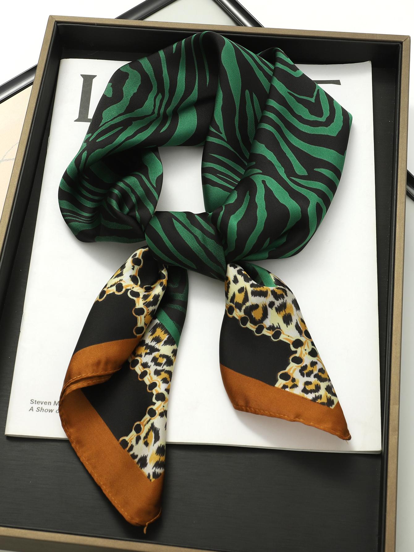 

Роскошный брендовый квадратный шелковый шарф женский ободок для волос с принтом маленькие атласные шали платки женские повязки на голову бандана