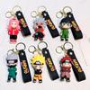 Cartoon PVC Naruto Anime Peripheral Toy Doll Keychain Naruto Silicone Figure Car Key Chain Christmas, Halloween Gift