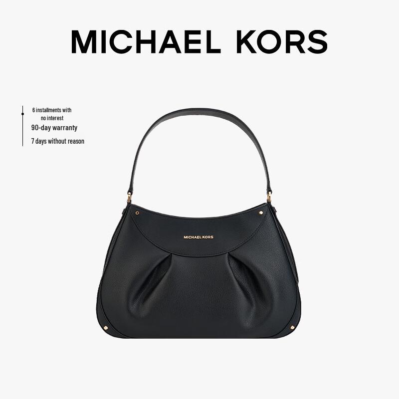 MICHAEL KORS Enzo Ruched Medium Shoulder Bag