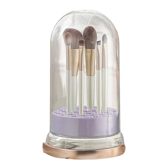 2-in-1 Silicone Makeup Brush Cleaner Bowl Cosmetic Brush Cleaner with Drying Holder for Storage Stand