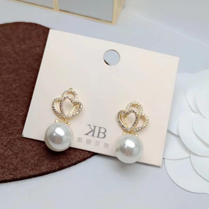 S925 Sterling Silver Crown Pearl Stud Earrings - French Luxury Niche Designer Accessory