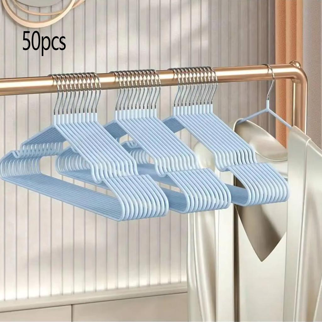 10/20/50pcs-Metal Seamless Anti Slip Clothes Hanger Is Durable and Sturdy Saving Home Space