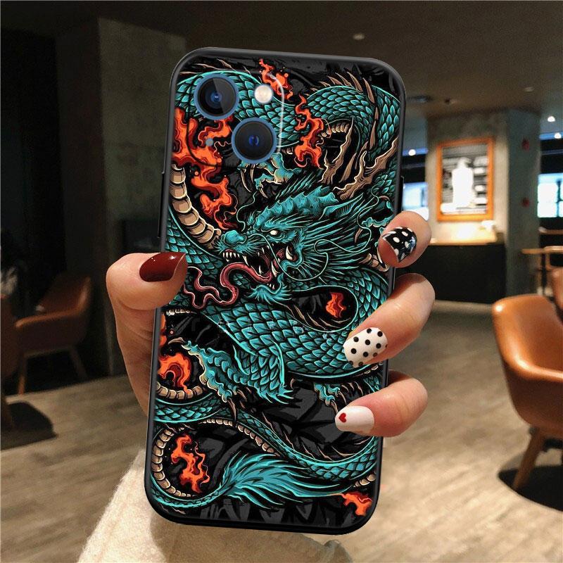 IK23 Chinese Dragon New High-End Shell Phone Case for iPhone SE X XS XR 16E 17 11 Pro Max 8 7 6 6s Plus Air