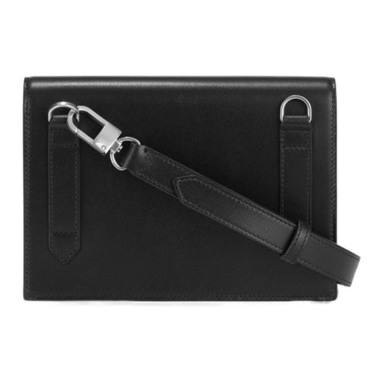 Montblanc Meisterstück Series Iconic Print Pattern Snap Closure Mini Clutch Men clutch Black 129901