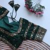 Party Wedding Wear Embroidery Silk Blend Choli Indian Bollywood Women's Blouse