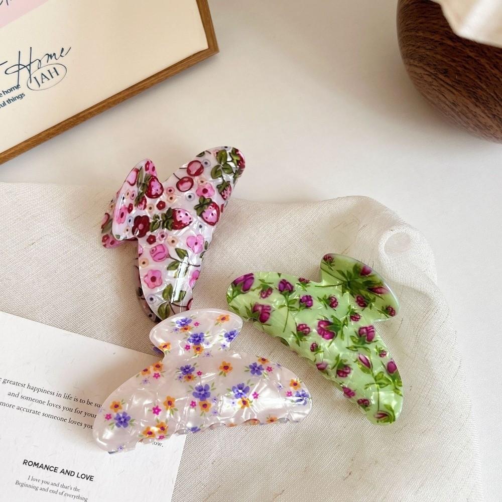 Sweet Hair Claw Clip Retro Floral Hair Accessories Fashion Hairpin  Girls Gifts
