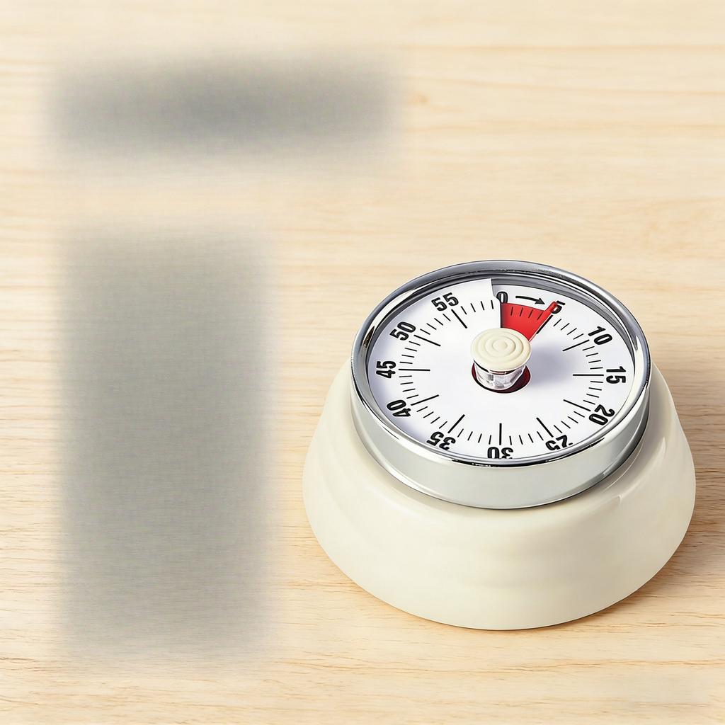 Stainless Steel Mechanical Magnetic Timer Reminder, No Battery Required