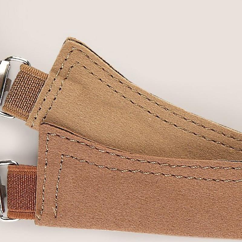 Adjustable Elastic Leather Shoe Laces Anti Slip Heel Strap with Alloy Buckles Quick Installation For Slip On Sandals