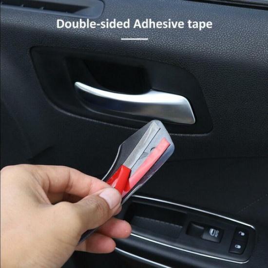 For Dodge Charger 2011- Red Carbon Fiber Inner Door Handle Cover Trim Stript