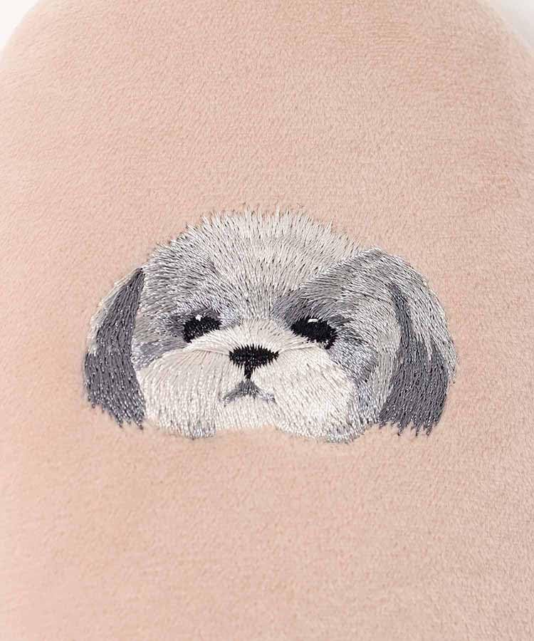 Bleu Bleuet Dog Embroidered Room Shoes/Slippers (Shih Tzu, Japanese Shoe Size, Adult, Numeric, 2_e, 24.0 cm)