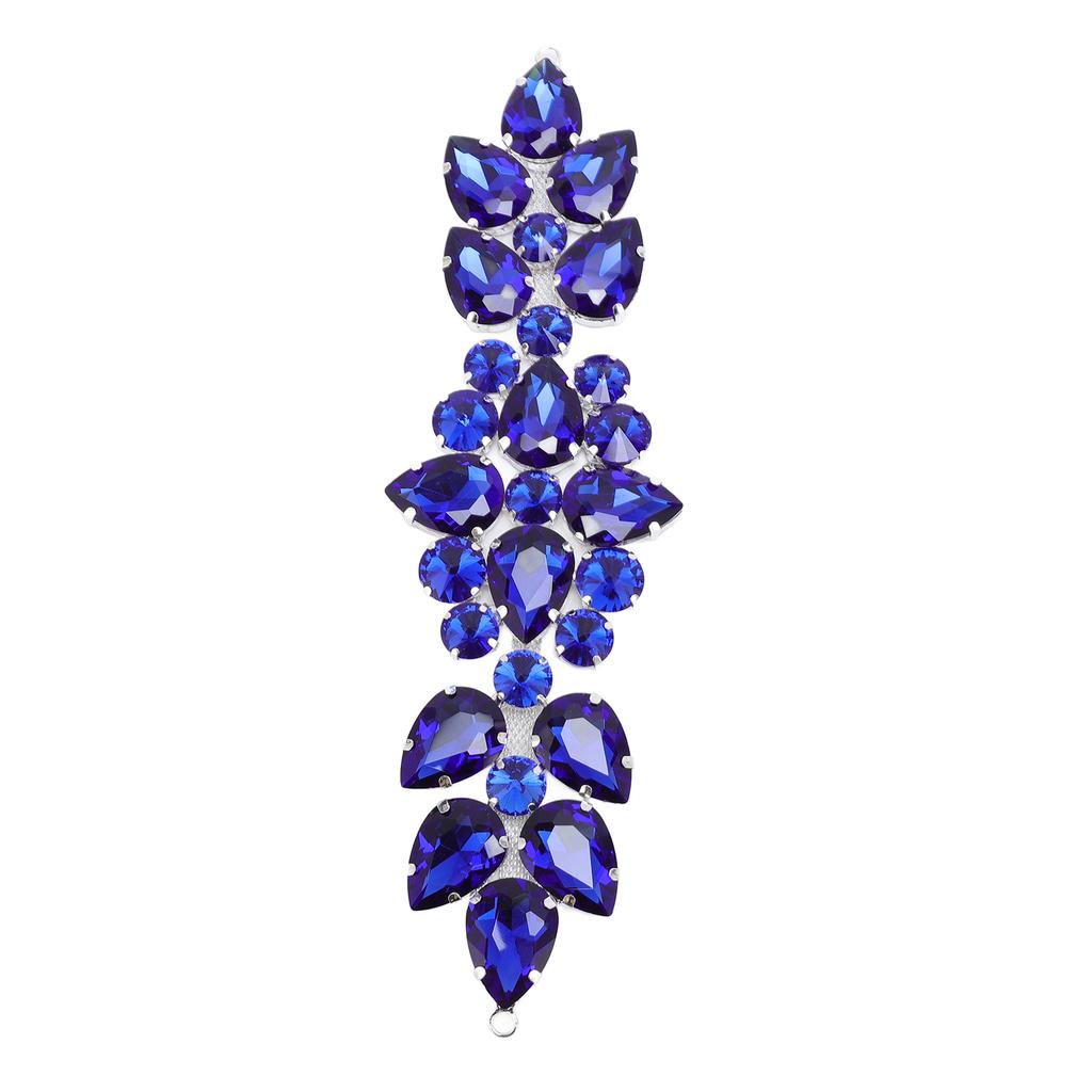 Applique Strass Verre Exquise Éblouissante Fleur Strass Verre Patch pour Vêtements Robe de Mariée