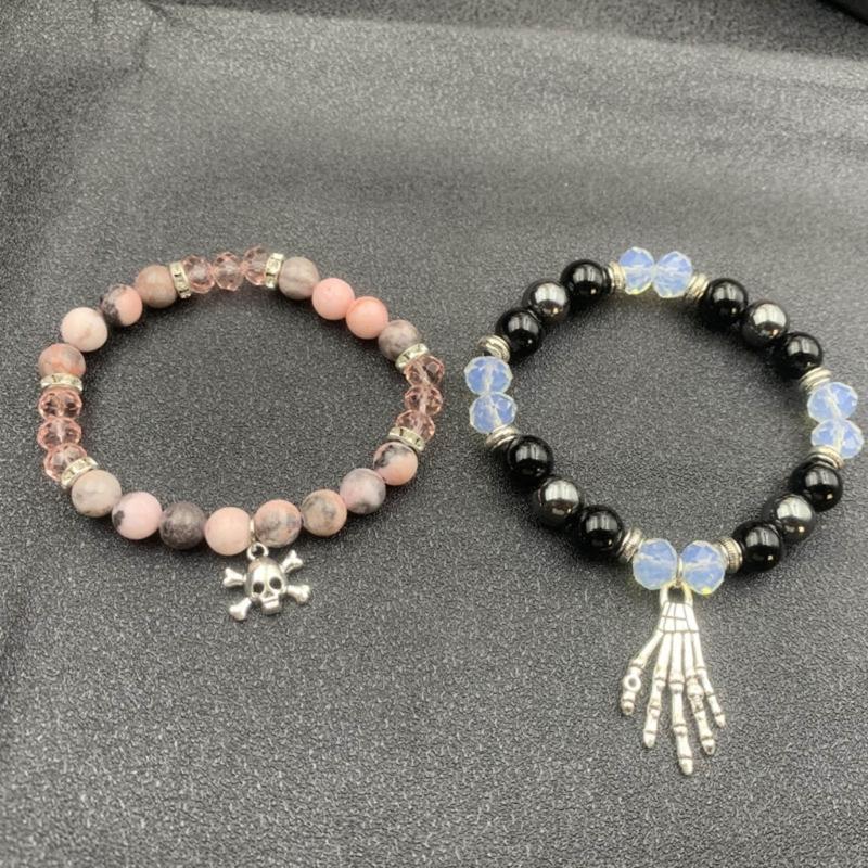 Halloween Spiders Couple Bracelet Trendy Heart Magnetic Matching Hand Jewelry