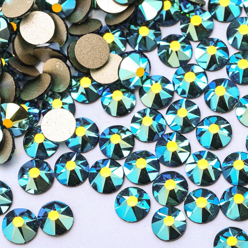 16 Cut Sides Eight Big And Eight Small Imitation Austrian Flat Bottom Drill Nail Drill Ab Color Diy Mobile Phone Case Glass Accessories Rhinestone