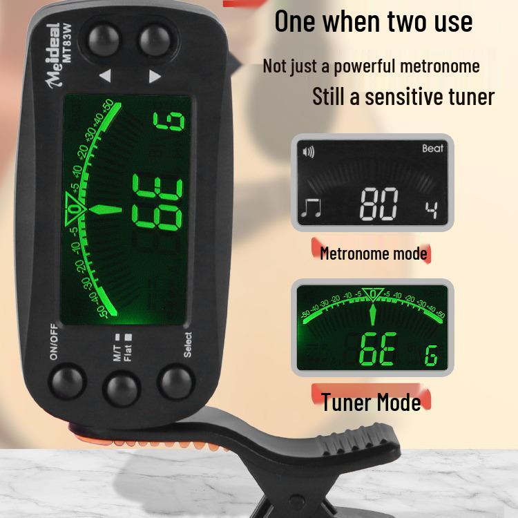 Universal Tuner & Metronome for Guitar, Violin, and Ukulele - 2-in-1 Tool