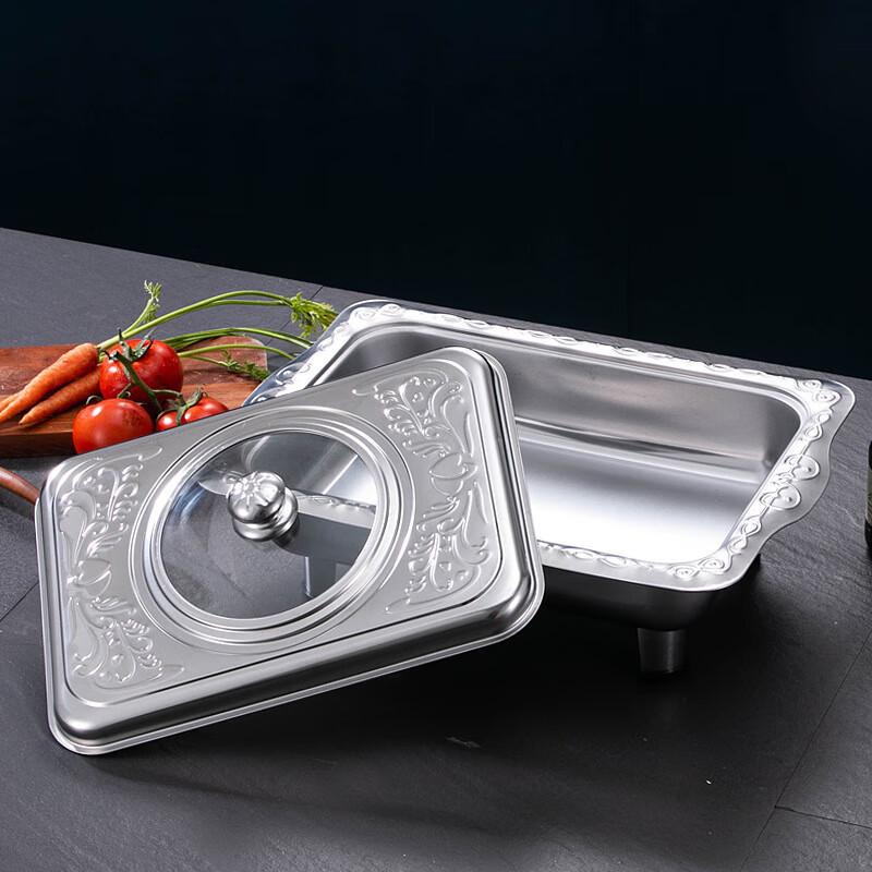 Квадратная жаровня для фуршета ZISIZ из нержавеющей стали