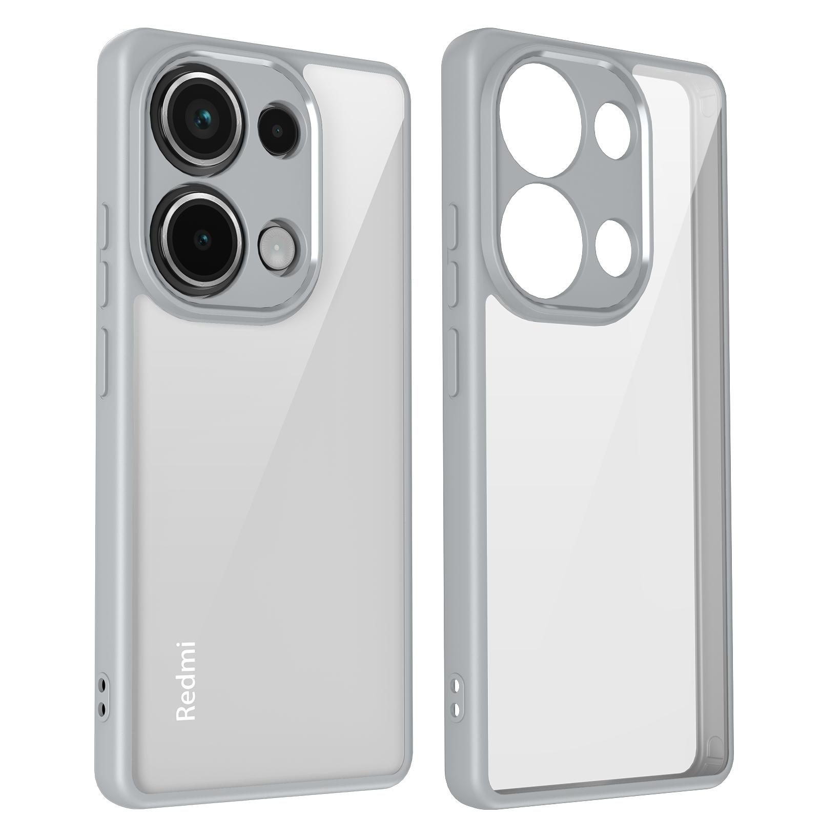 

Чехол для телефона для Redmi Note 14 13 Pro 4G 5G Амортизирующий чехол с подушкой безопасности ТПУ+Прозрачный для Redmi Note 14 13 Чехол Redmi Note 14 5G (Global) серый