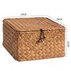 Woven Sea Vine & Bamboo Rectangle Snack Storage Basket